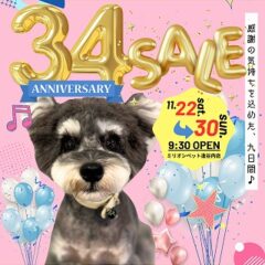 おかげさまで34周年！創業祭開催いたします！